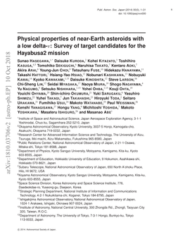 Physical Properties of Near-Earth Asteroids with a Low Delta-V
