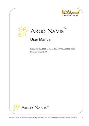Argo Navis User Manual