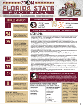 Florida State Football Storylines Noles Numbers