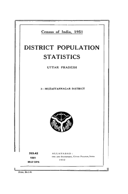 District Population Statistics, 3-Muzaffangagar , Uttar Pradesh