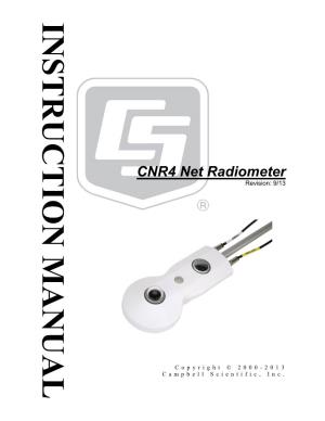 CNR4 Net Radiometer Revision: 9/13