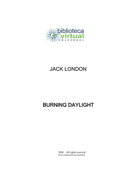 Jack London Burning Daylight