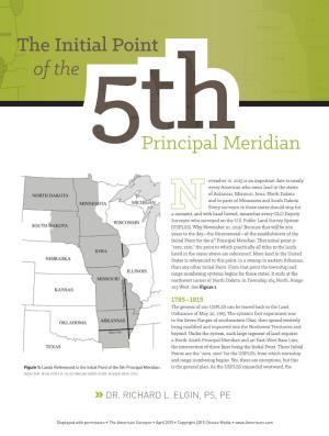 Principal Meridian the Initial Point Of