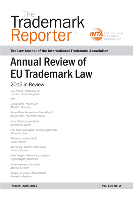 Annual Review of EU Trademark