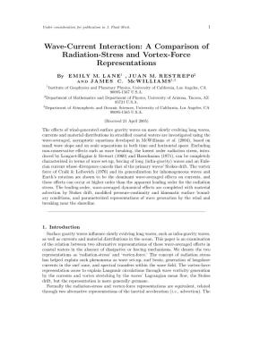 A Comparison of Radiation-Stress and Vortex-Force Representations