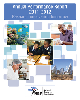 Annual Performance Report 2011-2012 Research Uncovering Tomorrow