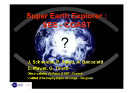 Super Earth Explorer : SEE - COAST