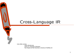 Cross-Language IR
