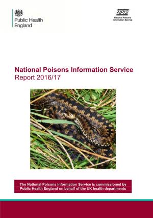 National Poisons Information Service Report 2016/17