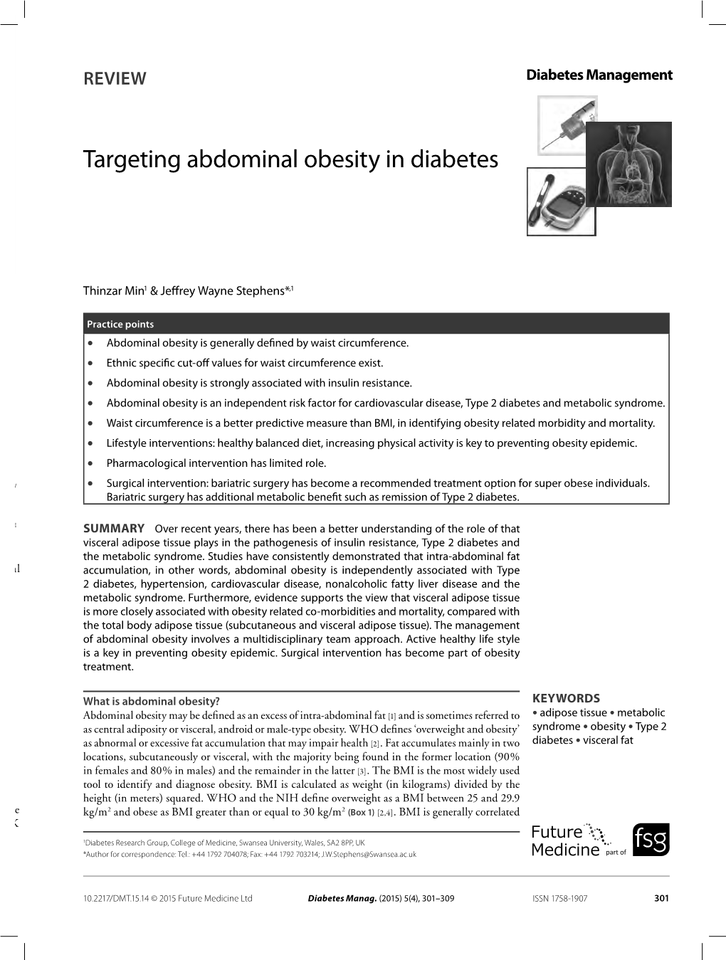 Targeting Abdominal Obesity in Diabetes