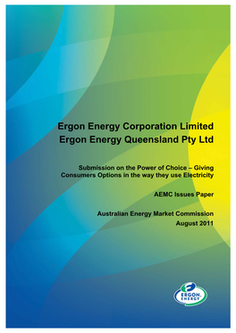 Ergon Energy Corporation Limited Ergon Energy Queensland Pty Ltd
