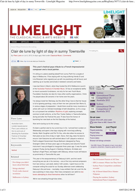 Clair De Lune by Light of Day in Sunny Townsville - Limelight Magazine