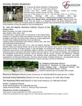 Local Churches & Temples