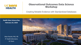 Observational Outcomes Data Science Workshop
