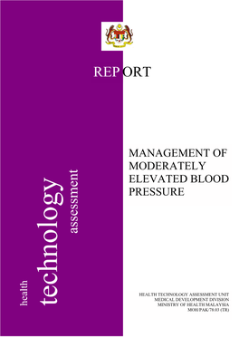 MANAGEMENT of MODERATELY ELEVATED BLOOD PRESSURE Assessment