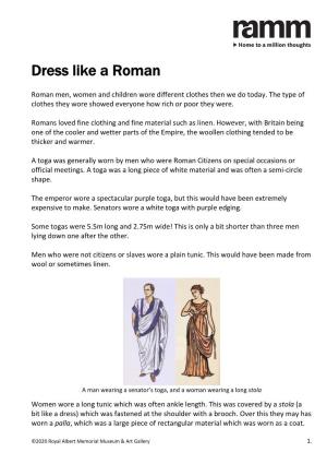 Dress Like a Roman