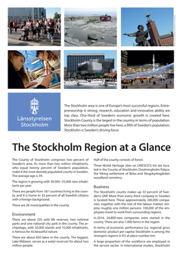 The Stockholm Region at a Glance