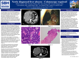 Newly Diagnosed Liver Abscess