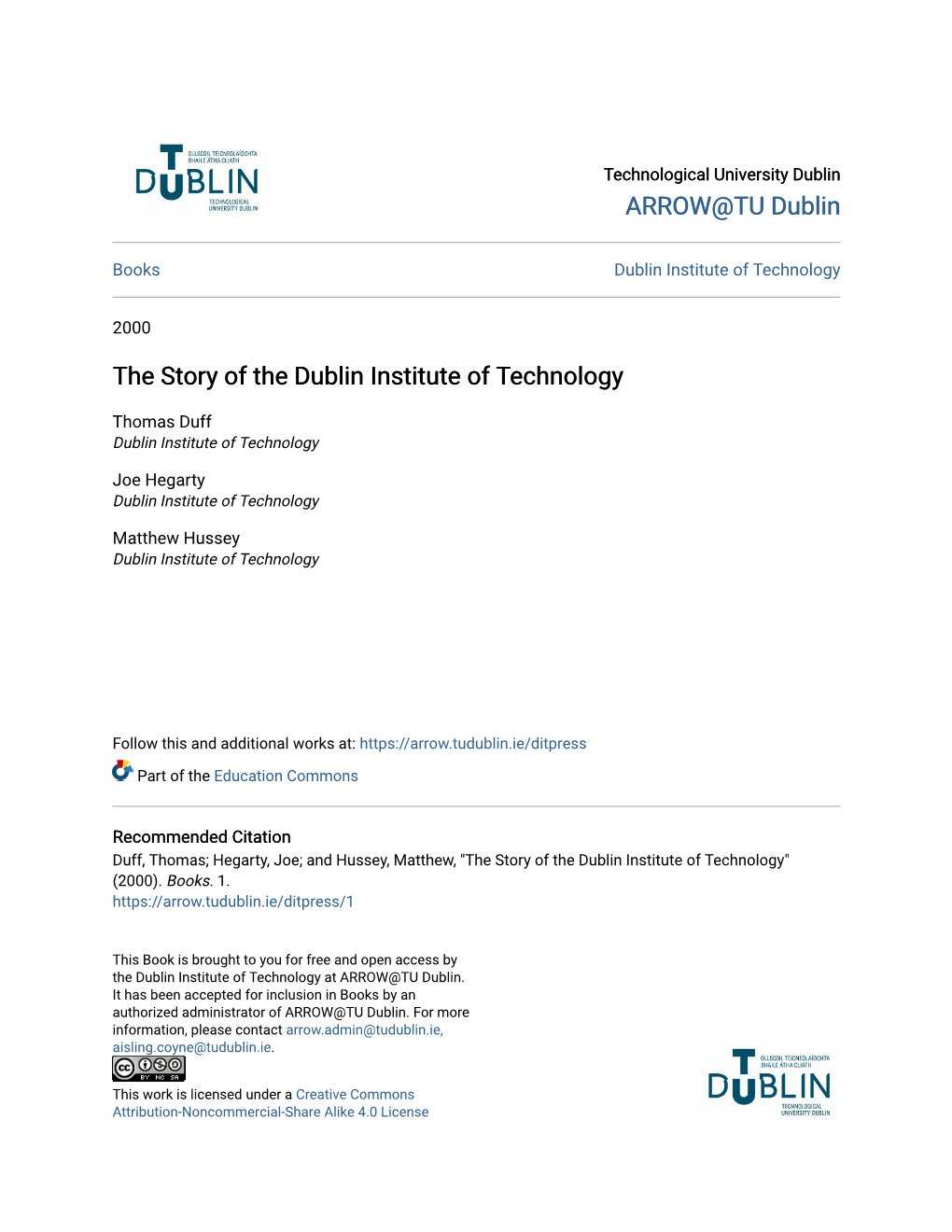 The Story of the Dublin Institute of Technology