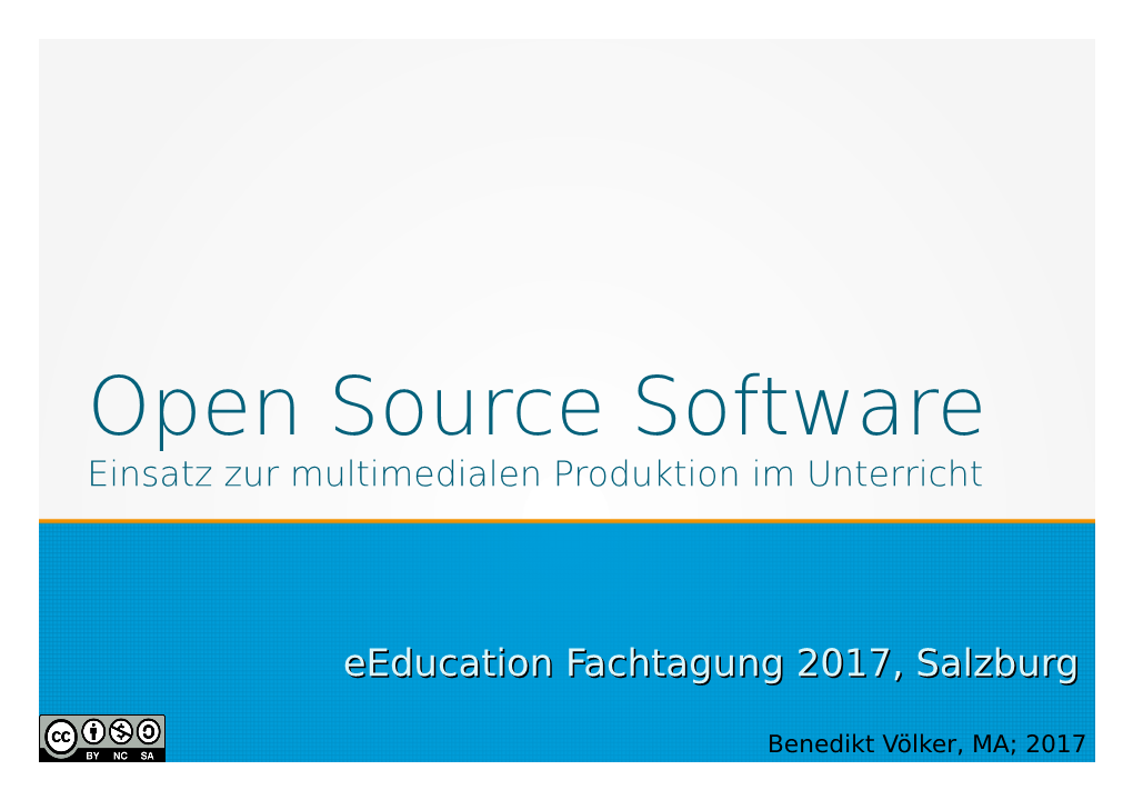 Open Source Software Zur Multimedialen