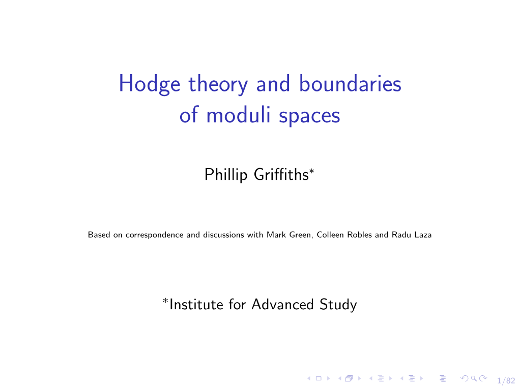 Hodge Theory and Boundaries of Moduli Spaces