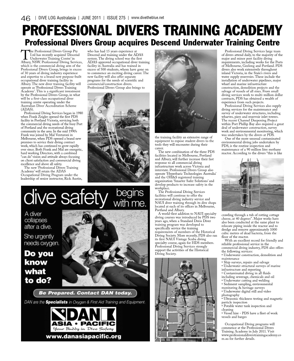 Professional Divers Group Acquires Descend Underwater Training Centre