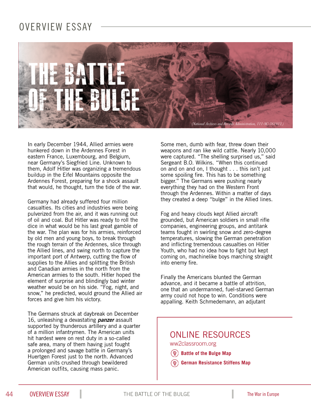 The Battle of the Bulge