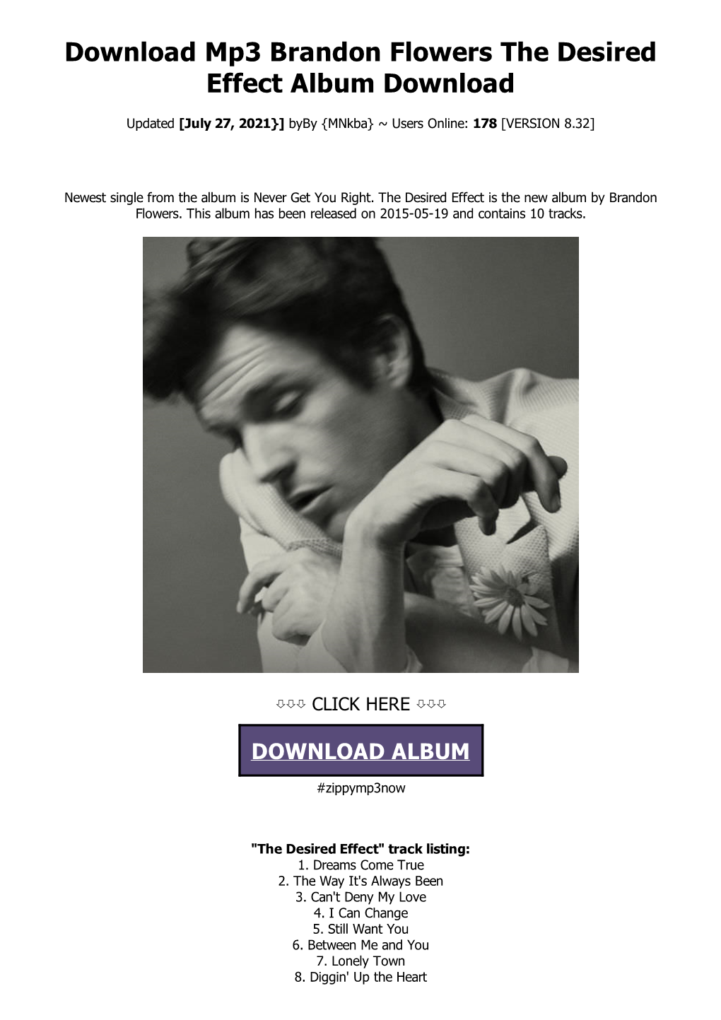 Download Mp3 Brandon Flowers the Desired Effect Album Download