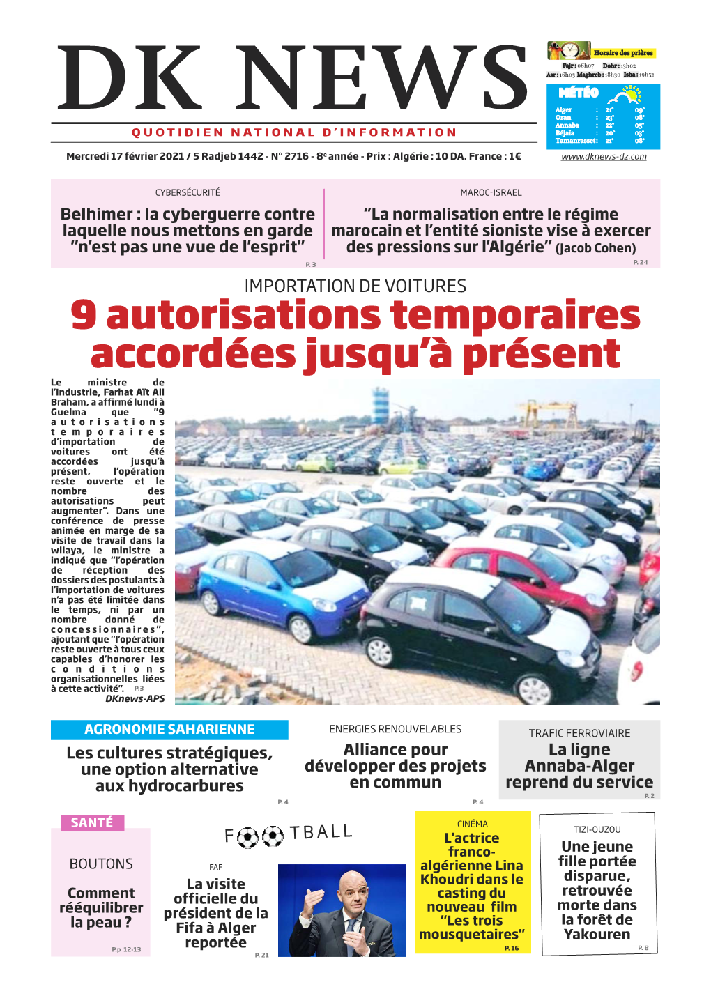 9 Autorisations Temporaires Accordées Jusqu'à Présent