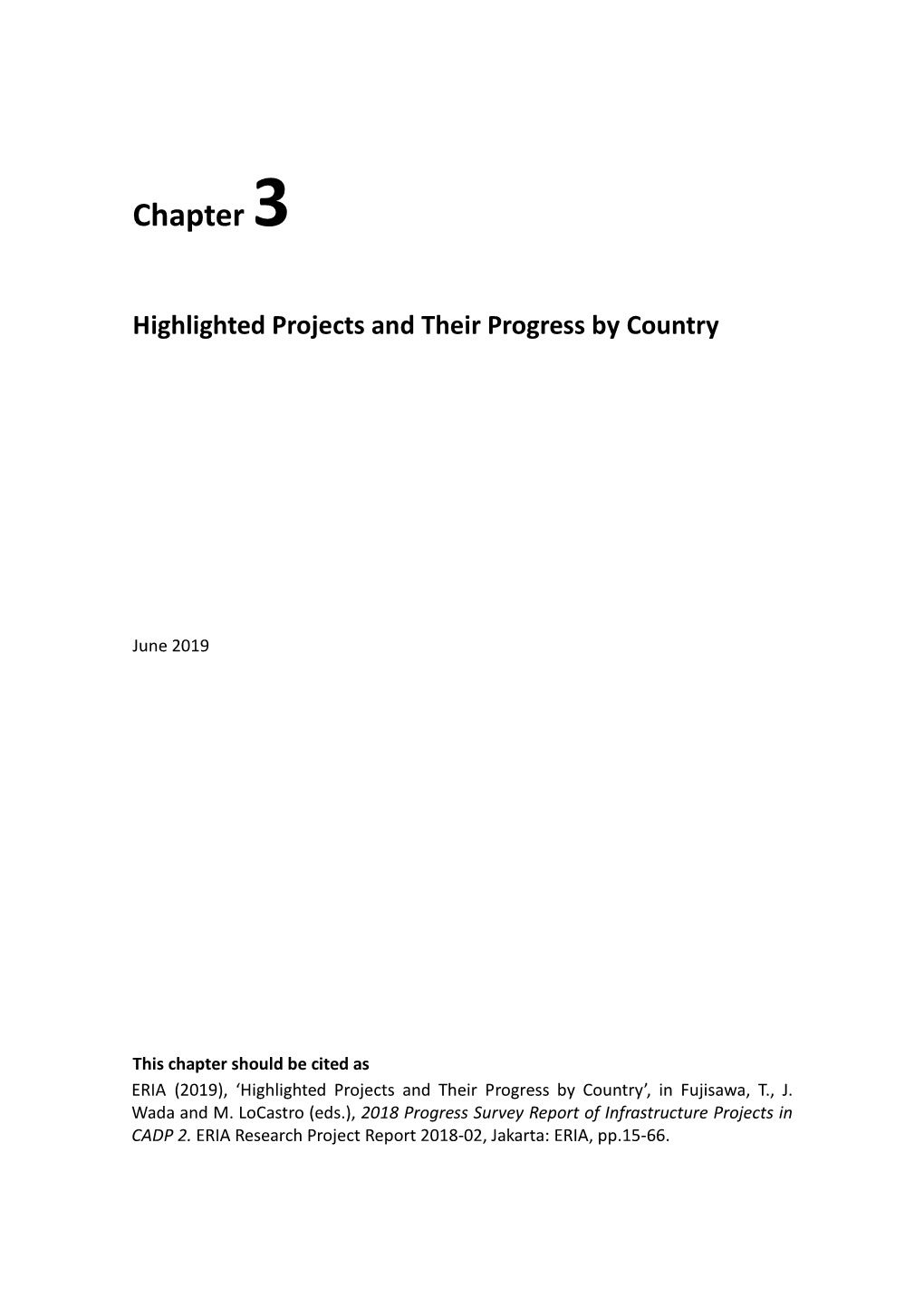 Chapter 3. Highlighted Projects and Their Progress by Country