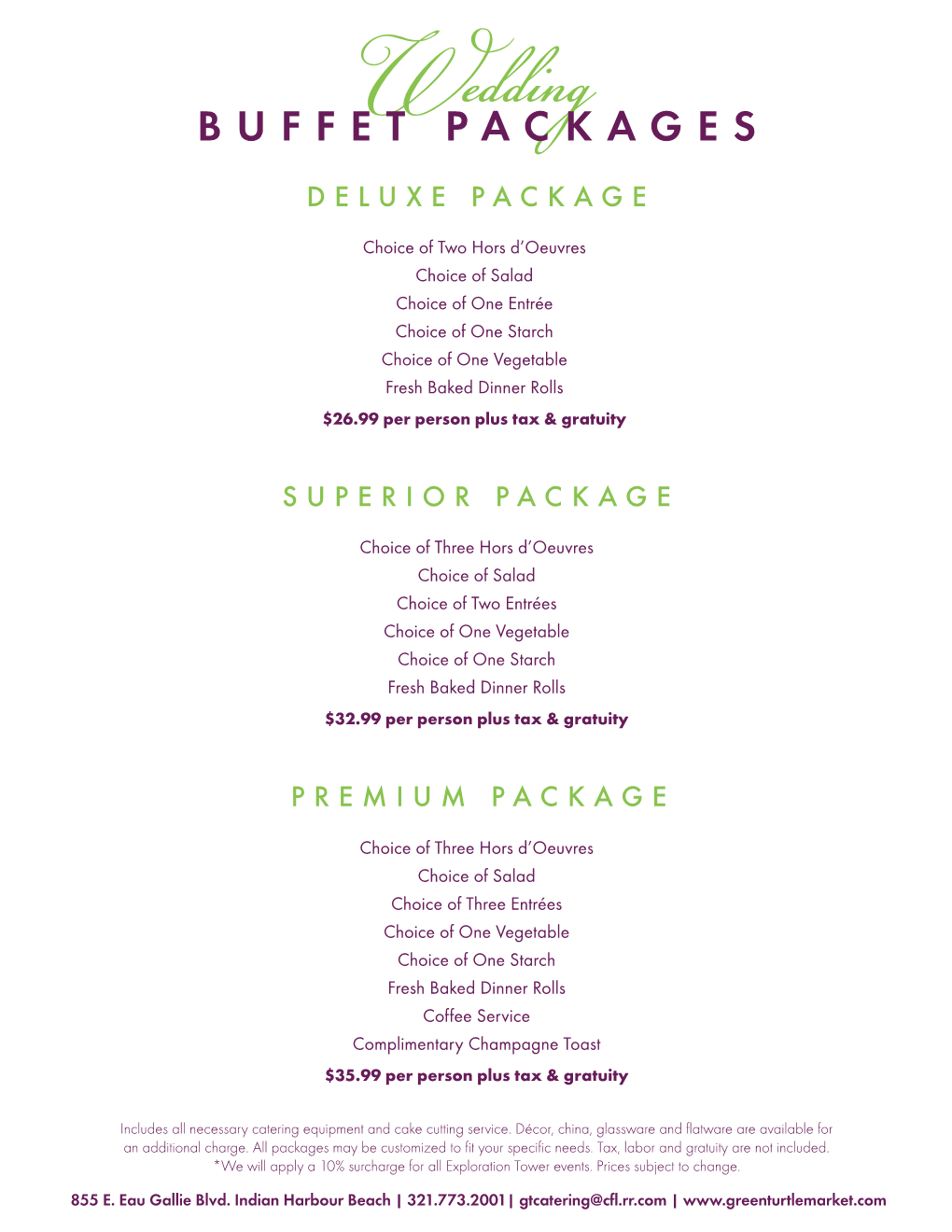 Buffet Packages