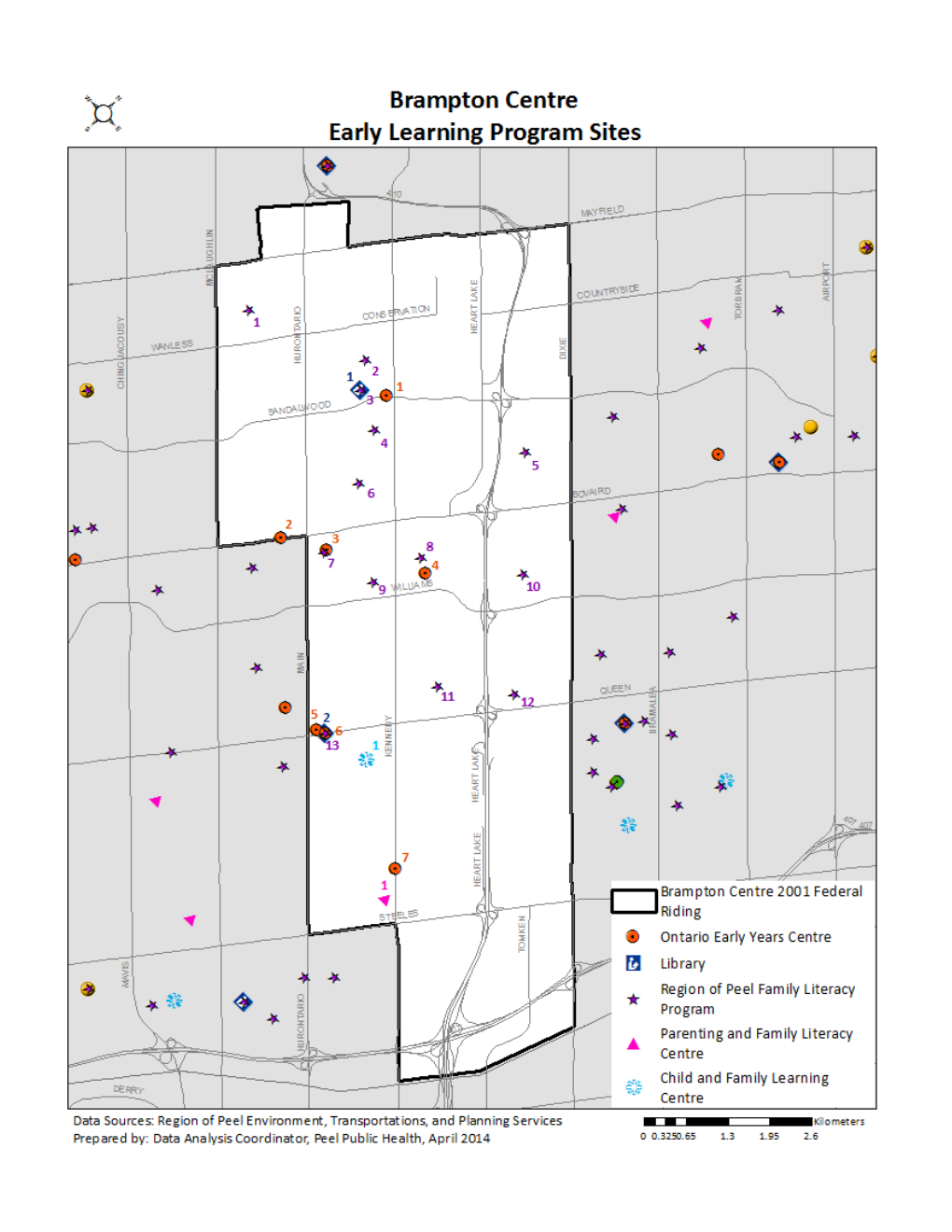 Brampton Centre Early Learning Program Sites