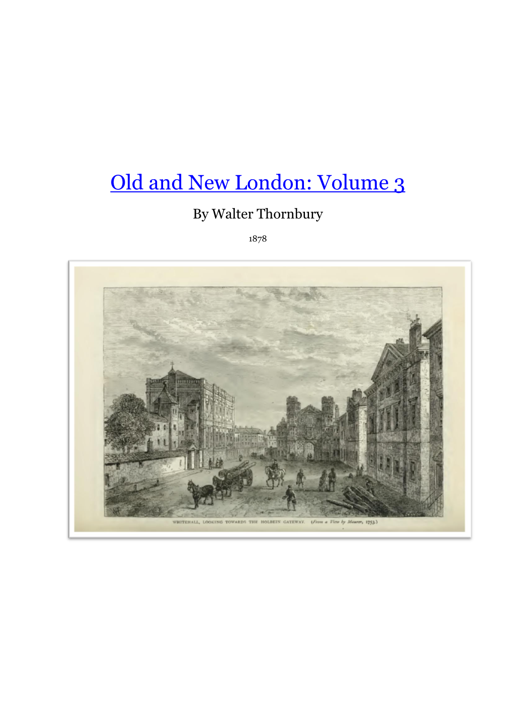 Old and New London Volume 3