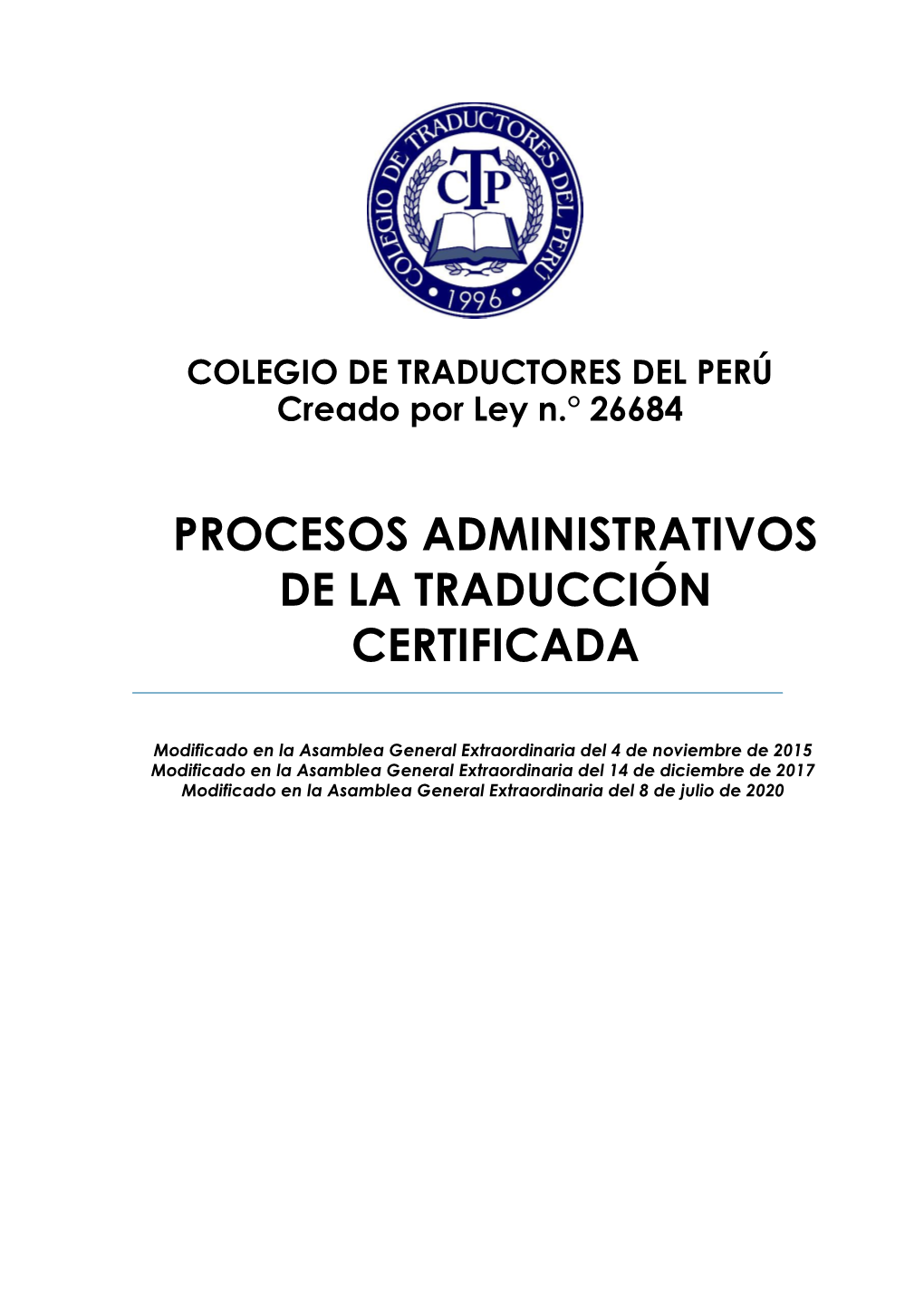 Procesos Administrativos De La Traducción Certificada