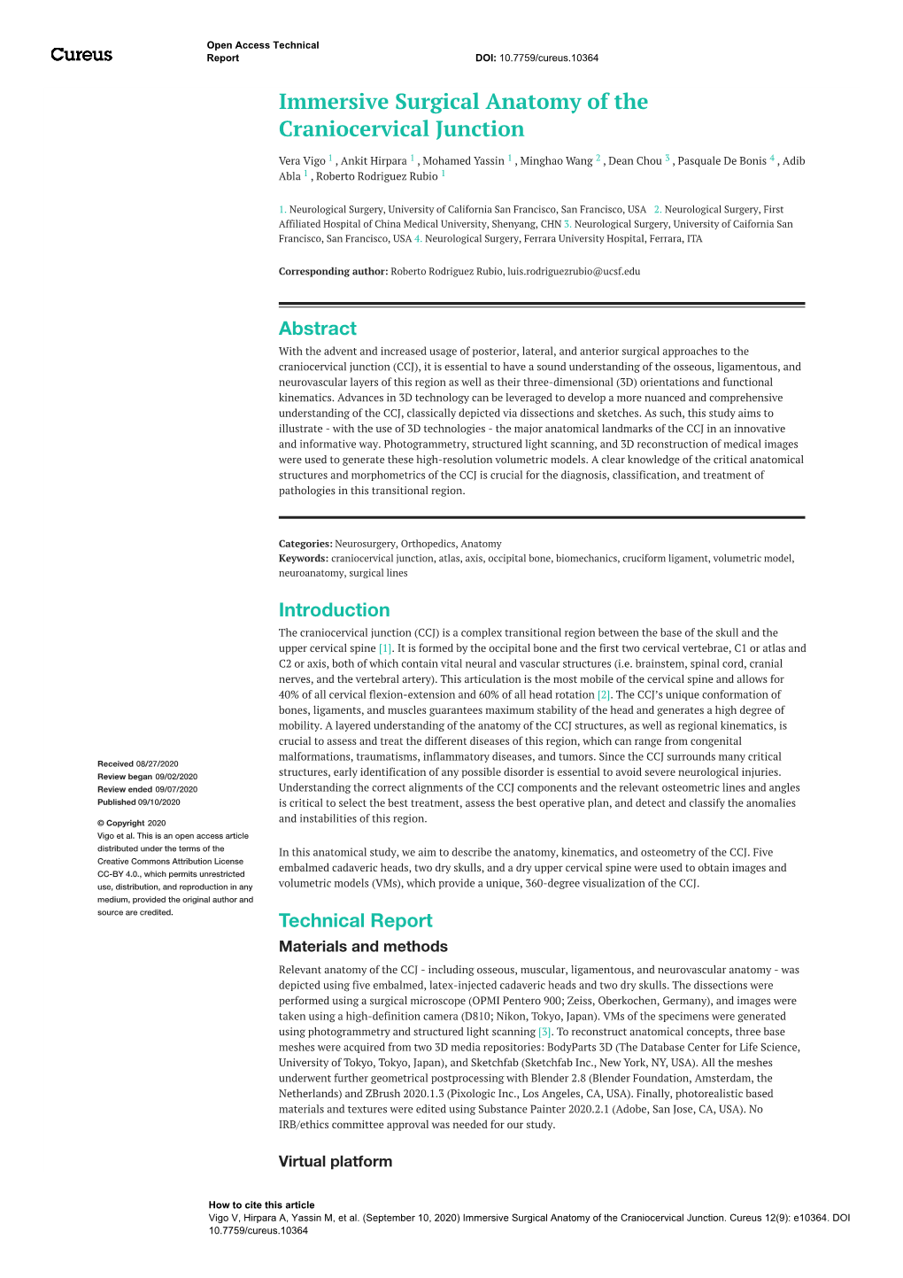 Immersive Surgical Anatomy of the Craniocervical Junction