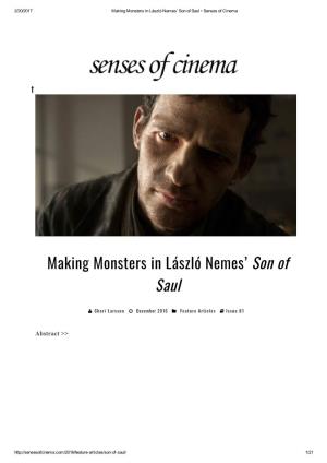 Making Monsters in László Nemes' Son Of