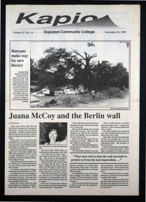 Juana Mccoy and the Berlin Wall