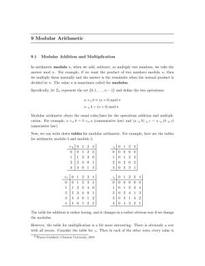 9 Modular Arithmetic