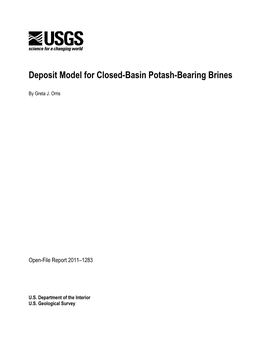 Deposit Model for Closed-Basin Potash-Bearing Brines