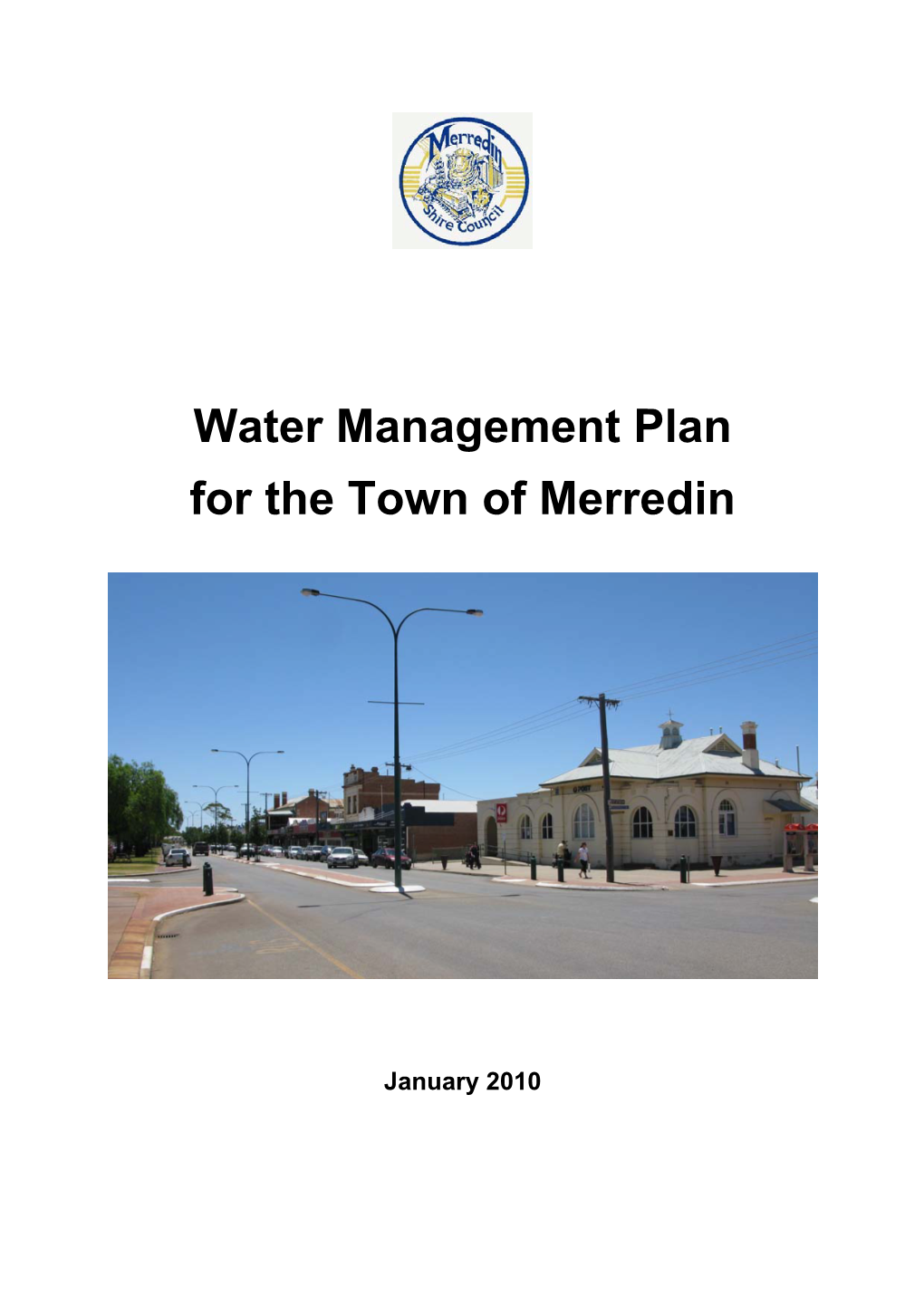 Water Management Plan for the Town of Merredin