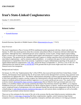 Iran's State-Linked Conglomerates