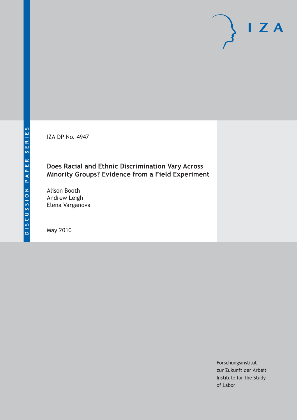 Does Racial and Ethnic Discrimination Vary Across Minority Groups? Evidence from a Field Experiment