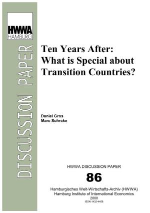 What Is Special About Transition Countries?