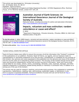 Australian Journal of Earth Sciences