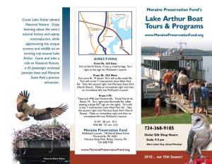 Lake Arthur Boat Tours & Programs