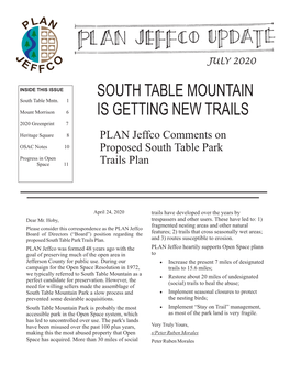 South Table Mountain Is Getting New Trails