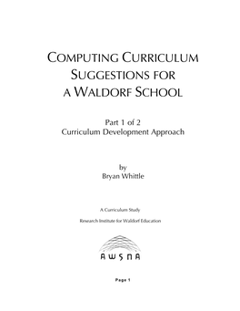 Computing Curriculum Suggestions Herein Attempt to Lay a Concrete Path in a Third Direction Toward a Healthier Relationship Between People and Computers