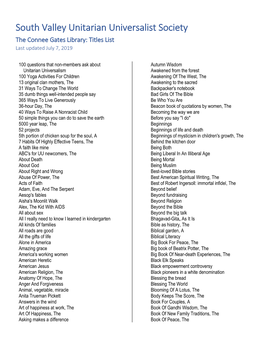 View a List of Titles