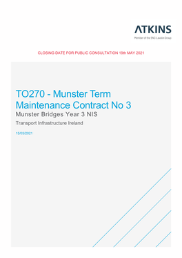 Munster Term Maintenance Contract No 3 Munster Bridges Year 3 NIS Transport Infrastructure Ireland