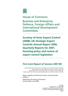 House of Commons Business and Enterprise, Defence, Foreign Affairs and International Development Committees